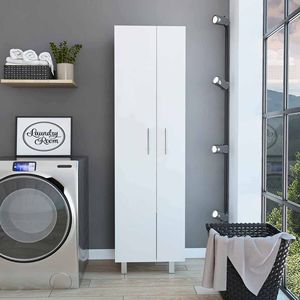 Halifax bianco 2 porte rettangolo armadio dispensa sopra porta rack - Product Image 1