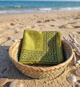 Pañuelos de algodón surtidos al por mayor, hechos a mano con estampado indio, pañuelos bohemios para el cabello, pañuelos florales para el cuello para mujer, estampados a mano. - Product Image 6
