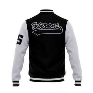 Custom Men's Winter <b>Vintage</b> <b>Varsity</b> <b>Jacket</b> Letter Pattern Wool/Polyester Embroidery Windproof Breathable - Product Image 2