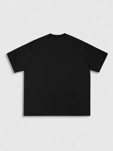 เสื้อเชิ้ตผู้ชายลายดาวประดับเพชรแบบกำหนดเอง ผ้าฝ้าย 100% ทรงโอเวอร์ไซส์ สตรีทแวร์ ลายกราฟิก โลโก้แบบกำหนดเอง เสื้อยืดเนื้อหนา 300GSM - Product Image 2