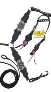 Harnais de selle western en cuir véritable de créateur, orné de strass, durable, léger, multifonctionnel, pour l'équitation, qualité supérieure - Product Image 3