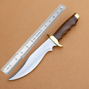 Cuchillo Bowie MORTAL SAGA Hecho a Mano de Acero Inoxidable D2 de 12 Pulgadas para Camping al Aire Libre, Mango de Madera Marrón, Funda de Cuero, Duradero - Product Image 5