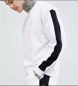 Ensemble de survêtement décontracté pour homme, brodé, délavé, coupe courte, style sport streetwear, avec logo personnalisé, fermeture éclair, deux pièces (sweat à capuche et pantalon de jogging) - Product Image 2