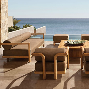 Luxury Outdoor Teak <b>Sofa</b> Set Modern Patio Furniture Resort Villa Hotel Garden Lounge Set - Product Image 1