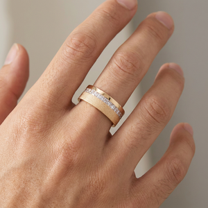 Geometric Eternity Band <b>Ring</b> 10K <b>Gold</b> 18K Plated IGI Certified Lab Grown Diamond Princess Cut Channel Setting Unisex <b>Cocktail</b> - Product Image 5