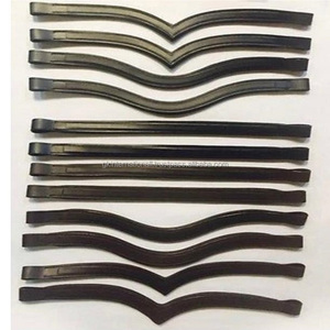 Banda de cuero de vaca hecha a medida, banda para cejas de caballo de canal vacío en negro, marrón o bronceado, cuero genuino con costura de borde - Product Image 6