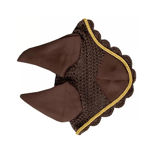 Gorro lavable de algodón para caballo, transpirable, con cubre orejas de ganchillo, diseño ligero, fabricado en Pakistán, cómodo para el caballo. - Product Image 3