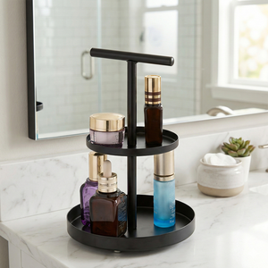 Wholesale Functional 2-Tier Metal Kitchen <b>Rack</b> and Modern Jewelry Storage Tray Powder Coating by Taiwanese Manufacturer - Product Image 1