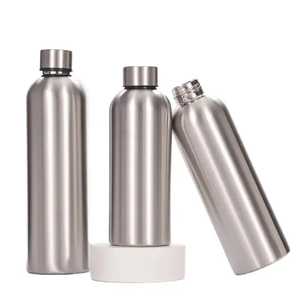 Wholesale Plain Stainless Steel Water Bottle Set Portable Single Wall Metal Sports Flask Leakproof Drinkware Hydration <b>Jug</b> - Product Image 1