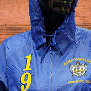 Sigma Gamma Rho Hooded <b>Windbreaker</b> Jacket <b>Women</b> Lightweight Full Zip Windproof Sorority Outerwear Casual Outdoor Sportswear - Product Image 2