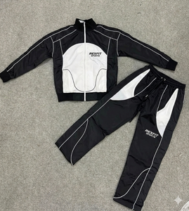 Rexfit Sports 2026 Trending Product Side Stripe Custom Reflective TracksuitYellow and <b>White</b> Nylon <b>Tracksuit</b> Double Zip <b>Tracksuit</b> - Product Image 6