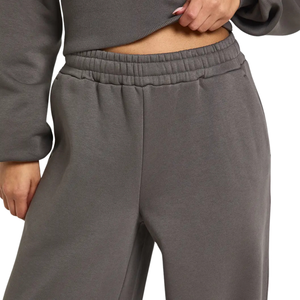 Ensemble de survêtement décontracté deux pièces pour femme : sweat-shirt court à col en V et pantalon de jogging en molleton, coupe décontractée, taille élastique, jambe large, tenue de sport - Product Image 6