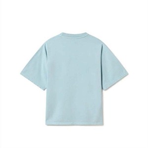 เสื้อยืดคอกลมสีฟ้าอ่อนสำหรับผู้หญิง ผ้าฝ้าย 100% ทรงหลวม สวมใส่สบาย แขนสั้น ระบายอากาศได้ดี เหมาะสำหรับฤดูใบไม้ผลิและฤดูร้อน สีพื้น ผ้าถัก - Product Image 2