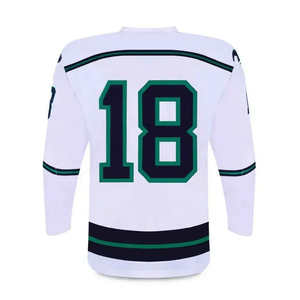 Custom Fashion <b>Sewing</b> Pattern School Team Short Sleeve Hockey Hoodie Colorful Uniform Stripe Goalie Field Wear Ice Hockey Jersey - Product Image 5