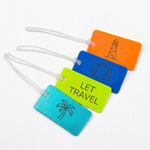Étiquette de bagage en PVC de luxe personnalisée, étiquette d'identification pour sac de voyage, écologique, imperméable, durable, étiquette de valise pour compagnie aérienne - Product Image 1