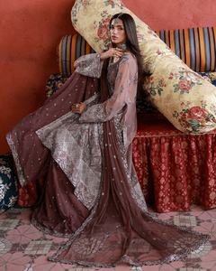 เสื้อเชิ้ตยาวดีไซน์สวยน่ารัก 607 แบบ พร้อมกางเกงชาราร่าสำหรับเด็กผู้หญิง โดย WS ปากีสถาน - Product Image 4