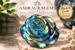 พลอยดอกไม้ธรรมชาติสีม่วงน้ำเงินชมพูเหลือบรุ้ง ขนาด 10-30 มม. สำหรับทำเครื่องประดับ - Product Image 4