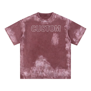 T-shirt personnalisé avec logo sérigraphié, effet délavé à l'acide, pour un style décontracté ou streetwear, tissu de qualité supérieure et t-shirt délavé à l'acide unisexe. - Product Image 1