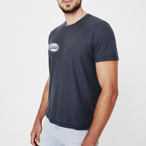 Camiseta de Manga Corta para Hombre, Súper Suave, 32 Hilos, Textura Heathered, Lisa, Corte Regular, Ecológica, de Algodón y Fibra de Bambú - Product Image 1