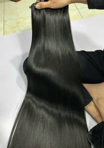 Hot selling Natural Black Wavy Weft Color Hair 100% Raw Vietnamese Human Hair No <b>tangle</b> No Shedding Wholesale - Product Image 2