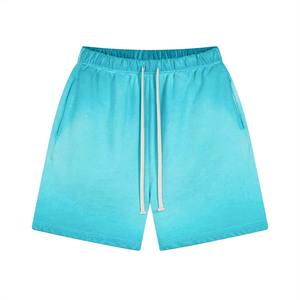 Custom <b>Men's</b> Heavyweight Cotton Acid Washed <b>Leopard</b> <b>Print</b> Casual Oxford Fabric Quick Dry Drawstring Closure Mid Waist <b>Shorts</b> - Product Image 3