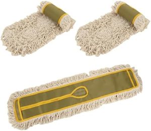 Tête de balai serpillère plate KSR réutilisable, auto-essoreuse, écologique, durable, 15-20K de durabilité, essorage coulissant, multifonctionnelle pour sols - Product Image 1