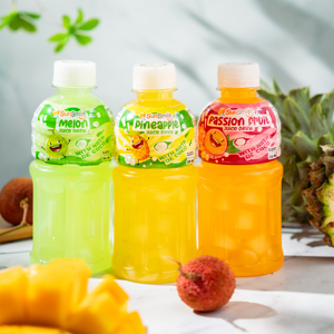 Jugo Tropical con Nata de Coco y Jugo de Frutas Natural, Bebida en Botella PET de 320 ml, 12 Sabores, Muestra Gratis, Venta al por Mayor, OEM, ODM - Product Image 3