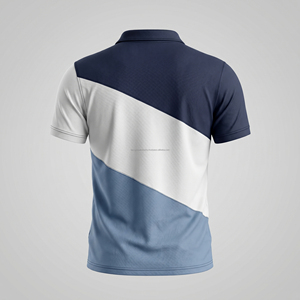 Polo Personalizado para Hombre con Bloques de Color, Panel Diagonal, Algodón Piqué Transpirable, Corte Ajustado, Manga Corta, Camiseta Casual de Golf para Verano - Product Image 3