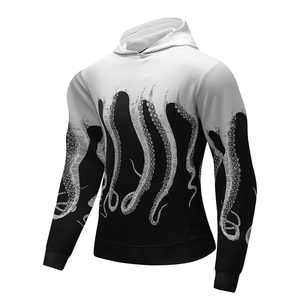 Sweat à capuche unisexe imprimé 100% coton écologique avec logo personnalisé, sublimation hivernale, vêtements pour hommes - Product Image 3