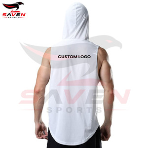 Comfortable OEM ODM Service Best Supplier Custom Logo <b>Running</b> Solid Blank Best Material In White Color Sleeveless <b>Hoodies</b> - Product Image 5