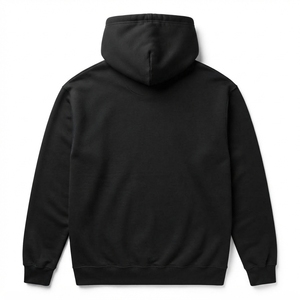 Sweat-shirt à capuche noir pour homme OneApex, imprimé géométrique, streetwear décontracté, coupe classique, coton tricoté, vêtements d'automne - Product Image 4
