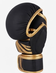 Guantes de Artes Marciales Negros de PU con Cierre de Cordones en la Muñeca, Guantes de Combate para Adultos con Dedos Completos - Product Image 5