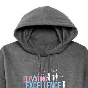 Hoodie court en molleton gris chiné foncé, élégant et décontracté, en mélange de coton doux, à manches longues, pour un usage quotidien - Product Image 4