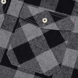 Camisas de Franela a Cuadros Vintage Personalizadas para Hombre, Manga Corta, Cuello Alto, Botones, Estilo Casual, Poliéster Antiarrugas - Product Image 2