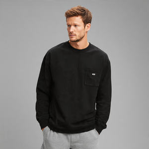 Sudadera de invierno oversize para hombre, de forro polar grueso, cuello redondo, estilo jogger, manga larga, para calle - Product Image 6