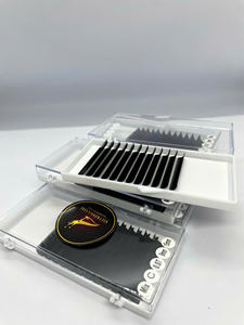 Extensiones de Pestañas de Alta Calidad, Curvatura CC, 0.05mm, 10D, Fans de Volumen Preformados, Logotipo Personalizado, Extensiones de Pestañas de Cachemira - Product Image 4