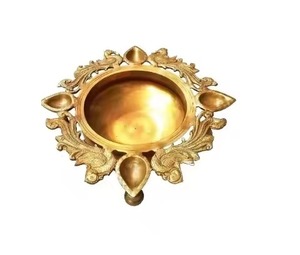Classic Finish Metal Urli Bowl Decorative Floating Diya Bowl for <b>Home</b> <b>Temple</b> Festival Decoration - Product Image 2