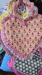 Sacs fourre-tout d'été en forme de cœur orange, cadeau de la Saint-Valentin, sacs à main pour femmes, fermeture éclair en coton, doublure en coton - Product Image 2