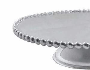 Luxury Silver Beaded Rim Metal Cake Stand Pedestal Round Cake Display Holder for Wedding & <b>Party</b> <b>Decor</b> - Product Image 5