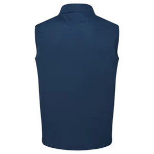 <b>Men's</b> Navy Blue Autumn Windproof Sleeveless <b>Gilet</b> Vest Stand Collar Zip-Up Lightweight Sporty Multi-Pocket - Product Image 3
