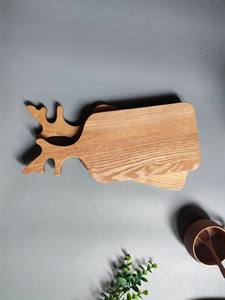 Bloc à découper en corne de cerf en bois rustique Planche à découper en bois biologique naturel Plateau de service du Vietnam - Product Image 6