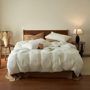 ชุดผ้าห่มโรงแรม 100% ผ้าฝ้าย เกรด A ชุดเครื่องนอนทออย่างดี - Product Image 3