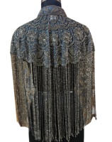 Nouveau Top Femme d'Été Sexy à Manches Chauve-Souris Brodé à la Main avec Franges, Motif Floral Vintage, Idéal pour Soirées en Boîte de Nuit, 100% Coton