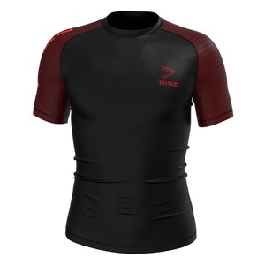 T-shirt de compression à manches longues pour homme, coupe ajustée, col rond, tissu jersey (polyester/coton/spandex) 320g, logo frontal, protection contre les chocs - Product Image 5