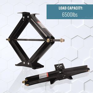 Lot de 2 vérins à ciseaux de 6500 lb avec poignée pour stabilisateur de caravane, remorque, camping-car, camions, voitures, monospaces, berlines - Product Image 2