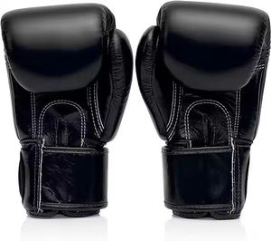 2026 Wholesale Trendy Boxing <b>Gloves</b> Breathable <b>Moisture</b> Wicking Hook Loop Closure Genuine Leather Unisex Sports <b>Gloves</b> - Product Image 3