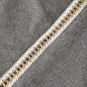 Set di 2 fodere per cuscini vintage con bordi in lino, 50x50 cm, eleganti cuscini decorativi e accessori per la casa - Product Image 4