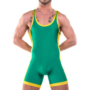 Maillots de lutte personnalisés respirants sans manches, vêtements de musculation et de course à pied, style classique uni, effet ventre plat - Product Image 1