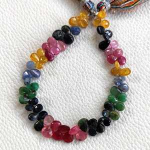 Cuentas de Piedras Preciosas Naturales de Esmeralda, Rubí y Zafiro, Corte Brillante, Calidad AA+, Certificadas por Terceros, para la Fabricación de Joyas, Venta al por Mayor - Product Image 3
