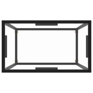 Table console avec plateau en verre trempé et structure en acier thermolaqué au design transparent - Product Image 4